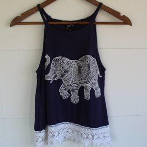 3/$20 Purple & White Elephant Tank